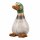 Keramik Ente Deko 10x11,5x18cm Grün moosgrün Zaunsitzer Garten