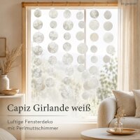 Capiz Girlande Weiß 180cm Perlmuttweiß - Muschel Hängedekoration