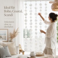 Capiz Girlande Weiß 180cm Perlmuttweiß - Muschel Hängedekoration