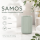 SAMOS Zahnputzbecher Mint aus Polyresin mit geripptem Design