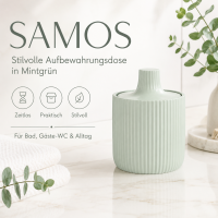 SAMOS Aufbewahrungsdose Mintgrün aus Polyresin mit Deckel