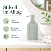 SAMOS Seifenspender in Mintgrün aus Polyresin, 330 ml