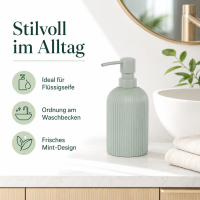 SAMOS Seifenspender in Mintgrün aus Polyresin, 330 ml