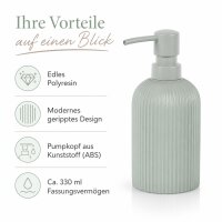 SAMOS Seifenspender in Mintgrün aus Polyresin, 330 ml