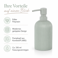 SAMOS Seifenspender in Mintgrün aus Polyresin, 330 ml