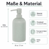 SAMOS Seifenspender in Mintgrün aus Polyresin, 330 ml