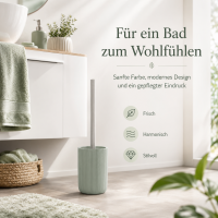 SAMOS WC-Garnitur in Mint aus Polyresin