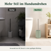 SAMOS WC-Garnitur in Mint aus Polyresin
