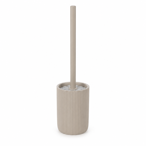 SAMOS WC-Garnitur in Taupe aus Polyresin