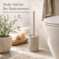 SAMOS WC-Garnitur in Taupe aus Polyresin