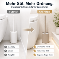 SAMOS WC-Garnitur in Taupe aus Polyresin