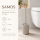 SAMOS WC-Garnitur in Taupe aus Polyresin