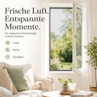 Fliegengitter 130 x 150 cm in Anthrazit mit Klettband