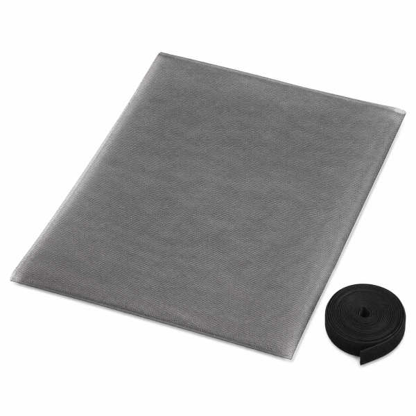 Fliegengitter 100 x 130 cm in Anthrazit mit Klettband
