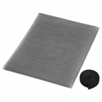 Fliegengitter 100 x 130 cm in Anthrazit mit Klettband