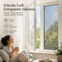 Fliegengitter 100 x 130 cm in Anthrazit mit Klettband