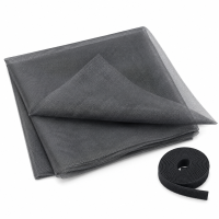 Fliegengitter 100 x 100 cm in Anthrazit mit Klettband