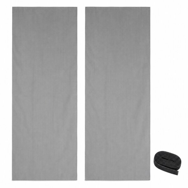 Fliegengitter 2er Set 60 x 210 cm Anthrazit mit Klettband