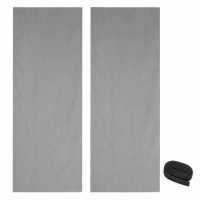 Fliegengitter 2er Set 60 x 210 cm Anthrazit mit Klettband