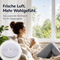 Klettband für Fliegengitter 5,6 m x 0,6 cm Weiß