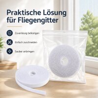 Klettband für Fliegengitter 5,6 m x 0,6 cm Weiß