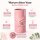 Keramikvase Pink mit Hand-Design, ca. 20 cm
