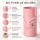 Keramikvase Pink mit Hand-Design, ca. 20 cm