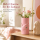 Keramikvase Pink mit Hand-Design, ca. 20 cm