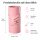 Keramikvase Pink mit Hand-Design, ca. 20 cm