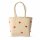 Rice Handgefertigte Raffia Tasche mit roten Herzen – Natur Shopper ca. 28 x 30 x 18 cm