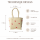 Rice Handgefertigte Raffia Tasche mit roten Herzen – Natur Shopper ca. 28 x 30 x 18 cm