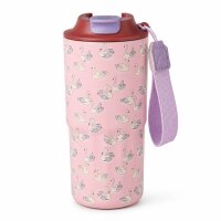 RICE Thermobecher Swan in Paris 550 ml – rosa Schwan-Print
