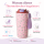 RICE Thermobecher Swan in Paris 550 ml – rosa Schwan-Print