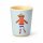 Melamin Kinderbecher 150ml Blau Himmelblau - kleiner Becher mit Affe