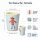 Melamin Kinderbecher 150ml Blau Himmelblau - kleiner Becher mit Affe