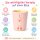 RICE Melamin Kinderbecher mit Einhorn-Motiv, rosa, 150 ml