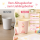 RICE Melamin Kinderbecher mit Einhorn-Motiv, rosa, 150 ml