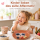 RICE Melamin Kinderteller mit Affenmotiv – matt, BPA-frei, Ø 19 cm