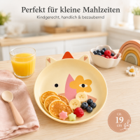 RICE Melaminteller Einhorn – BPA-freier Kinderteller aus Melamin, Ø ca. 19 cm