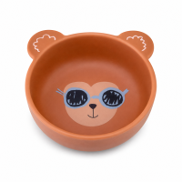 RICE Melaminschale Bär mit blauer Brille – 350 ml Schale aus BPA-freiem Melamin