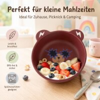 RICE Melaminschale Bär mit Sternbrille – 350 ml Schale aus BPA-freiem Melamin