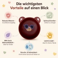 RICE Melaminschale Bär mit Sternbrille – 350 ml Schale aus BPA-freiem Melamin
