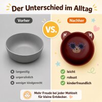 RICE Melaminschale Bär mit Sternbrille – 350 ml Schale aus BPA-freiem Melamin