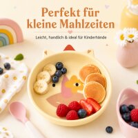 RICE Melamin-Schale mit Einhorn-Print gelb – 350 ml