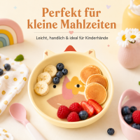 RICE Melamin-Schale mit Einhorn-Print gelb – 350 ml