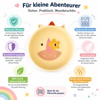 RICE Melamin-Schale mit Einhorn-Print gelb – 350 ml