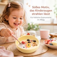 RICE Melamin-Schale mit Einhorn-Print gelb – 350 ml
