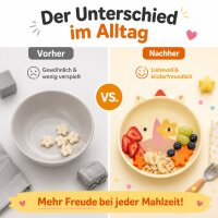 RICE Melamin-Schale mit Einhorn-Print gelb – 350 ml