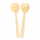 RICE Salatbesteck aus Melamin mit Herzmotiv – 2-teilig, creme/rosa, 29 cm