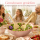 RICE Salatbesteck aus Melamin mit Herzmotiv – 2-teilig, creme/rosa, 29 cm